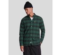 Lyle & Scott Flanellhemd mit Ton in Ton kariertem Blau M