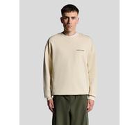 Lyle & Scott - Fleece-Sweatshirt mit Brushback-Schriftzug - Beige 2XL