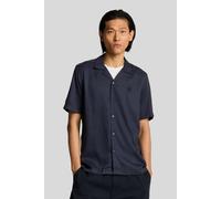 Lyle & Scott Geo Motif Printed Revere Shirt Dark Navy Größe: XS | Casual hemden Outlet | Herren | Blau