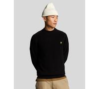 Lyle & Scott Gerippter Pullover mit Stehkragen - Schwarz XL