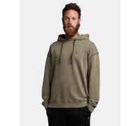 Lyle & Scott Gewaschener Hoodie in Olive 2XL