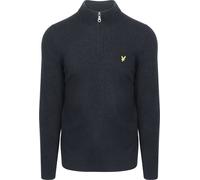Lyle & Scott Half Zip Pull Merino Lammwolle Marine - Größe M Dunkelblau M
