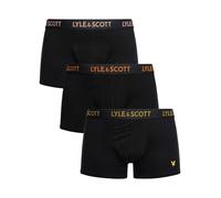 Lyle & Scott Herren Barclay - Unterhosen mit verschiedenen Taillenbändern im 3er-Pack, Schwarz, M