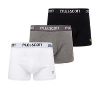 Boxershorts LYLE & SCOTT "Boxershort Barclay 3er Pack", Damen, Gr. L, schwarz, grau, weiß, Obermaterial: 95% Baumwolle CO. 5% Elasthan EL., Unterhosen (91998431-L) schwarz, grau, weiß