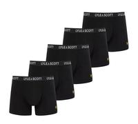 Boxershorts LYLE & SCOTT "Boxershort Miller 5er Pack", Damen, Gr. L, schwarz, Obermaterial: 95% Baumwolle CO. 5% Elasthan EL., Unterhosen (52376904-L) schwarz