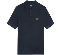 Lyle & Scott Herren Gestricktes Poloshirt Aus Leinenmischung, Dark Navy, XXL