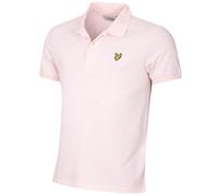 Lyle & Scott Herren-Golf-Poloshirt 3 Knöpfen einfarbig - Hellrosa - L