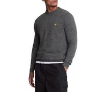 Lyle & Scott Herren Pullover aus Baumwolle mit Wolle - Rundhalsausschnitt, Manschetten, Adler-Logo - Atmungsaktiv - Perfekt für Herbst und Winter, grau, XXL