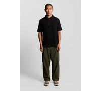 Lyle & Scott Interlock Zipped Polo Shirt Jet Black Größe: XS | Casual hemden Outlet | Herren | Schwarz