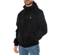 Tiefschwarze Softshelljacke mit Lyle & Scott-Markenlogo und Kapuze L