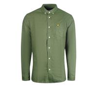 Lyle & Scott Langarm-Chambray-Hemd in Moosgrun 2XL