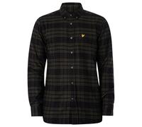 Lyle & Scott Langarm-Flanellhemd mit Bergmoosgrün-Karomuster S