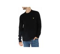 Lyle & Scott Cotton/Merino Crew Neck Jumper Jet Black Schwarz L