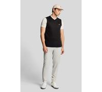 Lyle & Scott Merino Blend Knitted V-neck Vest Jet Black Größe: M | Cardigans Outlet | Herren | Schwarz