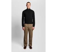 Lyle & Scott Mesh Logo Knitted Track Jacket Jet Black Größe: L | Pullover Outlet | Herren | Schwarz