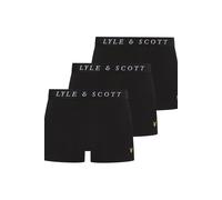 Lyle & Scott Herren Neville 3er-Pack Boxershorts aus Baumwolle - bequemer Stretch-Stoff mit Markenbund, Schwarz , XL