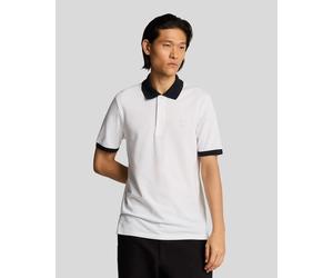 Lyle & Scott Poloshirt aus superfeiner Baumwolle mit Kontrasteffekten - Weiß L