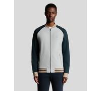 Lyle & Scott Schwerer Raglan-Bomber mit Kontrastmuster - Schwarz 2XL