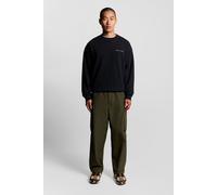 Lyle & Scott Script Brushback Crew Neck Sweatshirt Dark Navy Größe: XS | Pullover Outlet | Herren | Blau