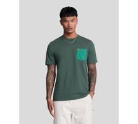 Lyle & Scott T-Shirt mit farblich abgestimmter Tasche in Blau L