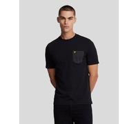 Lyle & Scott T-Shirt mit farblich abgestimmter Tasche in Schwarz S
