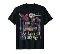 Lynyrd Skynyrd Collage Sweet Home Alabama US-Flagge Band Biker T-Shirt