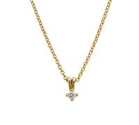 Lyomi Anhänger mit Kette 585/- Gold Diamant Lab Grown weiß 0,15ct. gelb vergoldet Damen