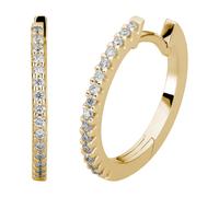 Lyomi Klappcreolen 585/- Gold Diamant Lab Grown weiß 0,21ct. gelb vergoldet Damen