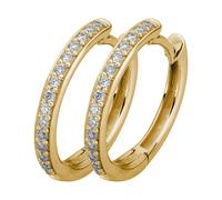 Lyomi Klappcreolen 585/- Gold Diamant Lab Grown weiß 0,22ct. gelb vergoldet Damen