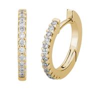 Lyomi Klappcreolen 585/- Gold Diamant Lab Grown weiß 0,24ct. gelb vergoldet Damen