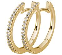 Lyomi Klappcreolen 585/- Gold Diamant Lab Grown weiß 0,24ct. gelb vergoldet Damen