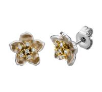 Lyomi Ohrstecker 585/- Gold Diamant Lab Grown weiß 0,07ct. mehrfarbig Damen