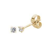Lyomi Ohrstecker 585/- Gold Diamant Lab Grown weiß 0,10ct. gelb vergoldet Damen