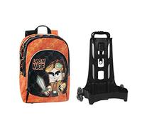 LYON GAMER Neuer Abnehmbarer Trolley organisierter Rucksack, schwarz orange, schwarz orange, lässig, Schwarz/Orange, Casual