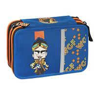 LYON GAMER - Schulbriefpapierkoffer mit benutzerdefiniertem Metallzug und Netzdetails - kleines Federmäppchen für Kinder und Mädchen für mittlere und elementare, Mehrfarbig, Lässig mit Cartoon-Muster