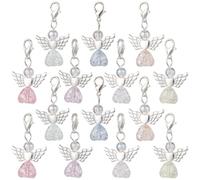 LYQNIHOB Schutzengel Anhänger Set, 14 Stück Schutzengel Geschenk, Schutzengel Schlüsselanhänger, Kleine Geschenke Gastgeschenk Taufe Engel Für Taufe Gastgeschenke Hochzeit Geschenk, zufällige Farbe