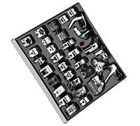 lyrlody 32Pcs Nähfuß Set, nähmaschinen zubehör Saumfuss für Nähmaschine mit Box Nähmaschine Haushaltszubehör Set, für Universal Nähmaschinenfuß