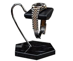 LYS&LYX Uhrenständer - Uhrenhalter Uhr - Schwarz/Silber (Black/Silver) - Klassisch - Vatertag, Freundschaftstag, Muttertag