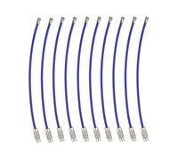 LYVQZPWLR Stromschlüssel, Edelstahlschlüssel, Edelstahl-Schlüsselanhänger-Kabelschlaufen, blau, verschiedene Größen, 10-50 Stück