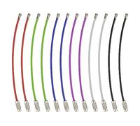 LYVQZPWLR Stromschlüssel, Edelstahlschlüssel, Schlüsselanhänger-Kabel, Edelstahl, for Aufhängen, mit Schraubverschluss, mehrfarbig, 2 mm x 150 mm, 10 Stück(Purple)