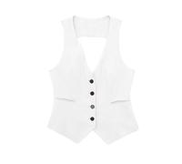 LZPCarra DAMEN Weste Sommer Leicht Old Money Clothes Women Aesthetic Leichte Damenweste Eleganter Trachtenweste Vintage Leinen Anzugweste Große Größen Ärmellos Damenwesten Westen Leinen Weste