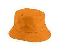 LZPCarra Fischerhut Mit Nackenschutz Bucket Hat Trendy Cotton Twill Canvas Sun Fishing Hat Fashion Cap Fischerhut 61 cm (Orange, One Size)