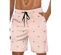 Lzzidou Herren-Badehose mit Netzfutter Badeanzug Schnell trocknende Boardshorts, Wal, Medium