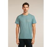 Merino 150 Tech Lite T-Shirt Single Line Camp Herren-L-Blue Ash Hellblau|Hellbraun