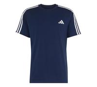 adidas Essentials 3-Stripes Single kurzärmeliges T-Shirt dunkelblau weiß - L