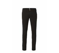 Chinos MEYER "M5 Chino 9-6001", Herren, Gr. 34, Länge 32, schwarz, 98% Baumwolle, 2% Elasthan, unifarben, regular fit lang, Hosen, M5 Serie (13590138-34) schwarz