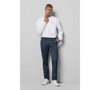 Chinos MEYER "M5 Chino", Herren, Gr. 36, Länge 34, blau, 98% Baumwolle, 2% Elasthan, unifarben, figurumspielend lang, Hosen, im unifarbenen Design (65600641-36) blau