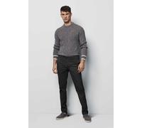 Chinos MEYER "M5 Chino", Herren, Gr. 34, Länge 34, schwarz, 98% Baumwolle, 2% Elasthan, unifarben, figurumspielend lang, Hosen, im unifarbenen Design (56260943-34) schwarz
