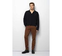 Chinos MEYER "M5 Five 9-6106", Herren, Gr. 34, Länge 32, rost, 97% Baumwolle, 3% Elasthan, unifarben, regular fit lang, Hosen (12114362-34) rost