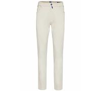 Stoffhose MEYER "M5 Slim", Herren, Gr. 38, Länge 32, beige, 77% Baumwolle, 19% Lyocell, 4% Elasthan, unifarben, figurumspielend lang, Hosen Stoffhose, Five-Pocket (49287723-38) beige